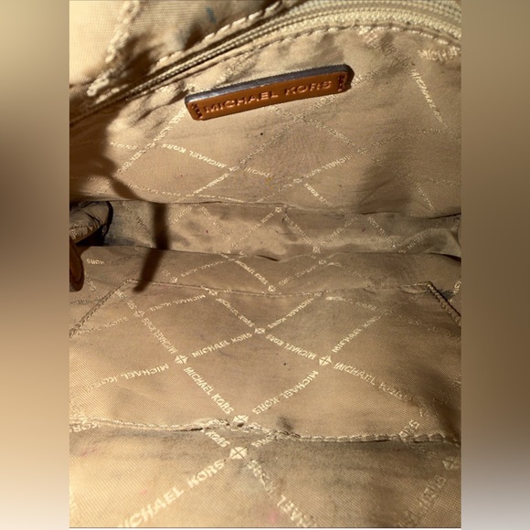 Michael Kors Bedford logo striped crossbody signature print with matching wallet - Picture 3 of 5